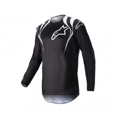 Tricou cross-enduro Alpinestars Fluid Narin 2023 - Negru/Alb