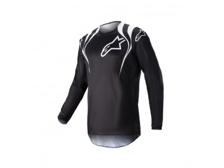 Tricou cross-enduro Alpinestars Fluid Narin 2023 - Negru/Alb