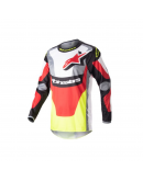 Bluza Motocross Alpinestars MX Fluid Agent- Negru/Rosu/Galben/Gri