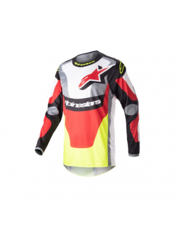 Bluza Motocross Alpinestars MX Fluid Agent- Portocaliu/Galben/Gri