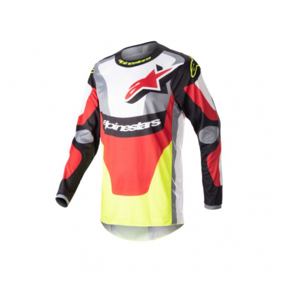 Bluza Motocross Alpinestars MX Fluid Agent- Portocaliu/Galben/Gri