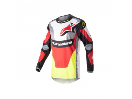 Tricou Motocross Alpinestars MX Fluid Agent- Negru,Rosu,Galben,Gri