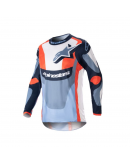 Bluza Motocross Alpinestars MX Fluid Agent- Albastru/Portocaliu/Alb