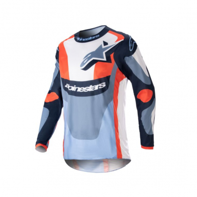 Bluza Motocross Alpinestars MX Fluid Agent- Albastru/Portocaliu/Alb