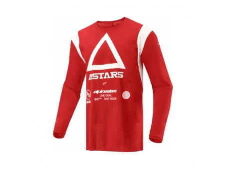 Tricou cross-enduro ALPINESTARS TECHDURA - Rosu