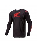 Tricou cross-enduro ALPINESTARS HONDA RACER ICONIC - Negru/Rosu