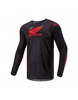 Tricou cross-enduro ALPINESTARS HONDA RACER ICONIC - Negru/Rosu