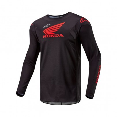 Tricou cross-enduro ALPINESTARS HONDA RACER ICONIC - Negru/Rosu