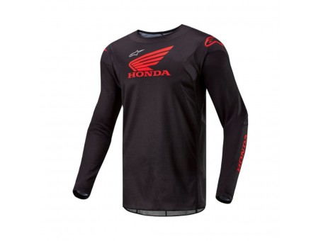 Tricou cross-enduro ALPINESTARS HONDA RACER ICONIC - Negru/Rosu