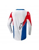 Tricou cross-enduro ALPINESTARS HONDA RACER ICONIC - Alb/Albastru/Rosu