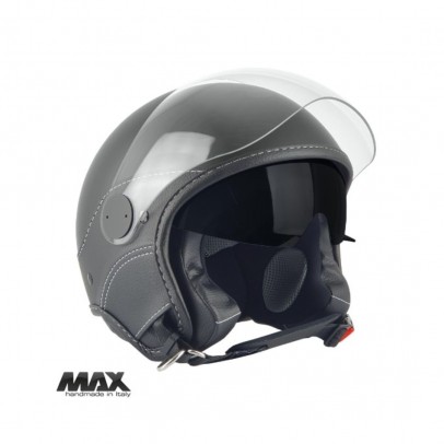 Casca open face (demi-jet) Max Helmets model DJDV06 LS Vision SV (ochelari soare integrati) - Negru mat (00S) – 100% MADE IN ITALY
