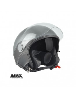 Casca open face (demi-jet) Max Helmets model DJDV06 LS Vision SV (ochelari soare integrati) - Gri mat (GTS) – 100% MADE IN ITALY