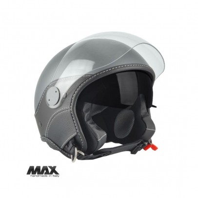 Casca open face (demi-jet) Max Helmets model DJDV06 LS Vision SV (ochelari soare integrati) - Gri mat (GTS) – 100% MADE IN ITALY