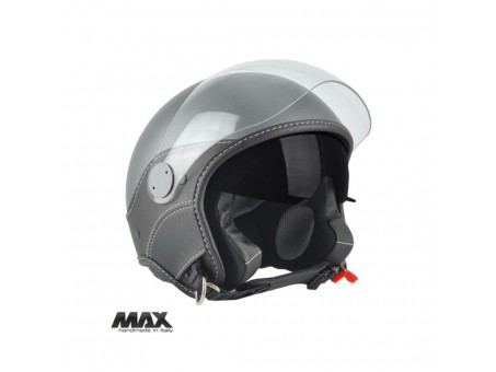 Casca open face (demi-jet) Max Helmets model DJDV06 LS Vision SV (ochelari soare integrati) - Gri mat (GTS) – 100% MADE IN ITALY