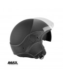 Casca open face (demi-jet) Max Helmets model DJDV06 LS Vision Carbon SV (ochelari soare integrati) - Negru mat/gri (NOFG) – 100% MADE IN ITALY