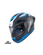 Casca integrala Axxis Cobra Rage A0 alb/albastru lucios carbon – 100% carbon