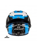 Casca integrala Axxis Cobra Rage A0 alb/albastru lucios carbon – 100% carbon