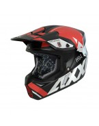 Casca off road Axxis Wolf Jackal B5 - rosu lucios