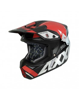 Casca off road Axxis Wolf Jackal B5 - rosu lucios