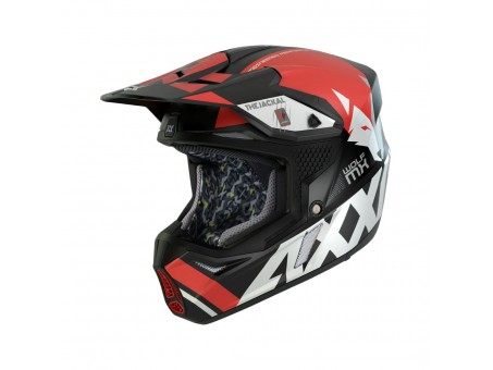 Casca off road Axxis Wolf Jackal B5 - rosu lucios