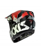 Casca off road Axxis Wolf Jackal B5 - rosu lucios