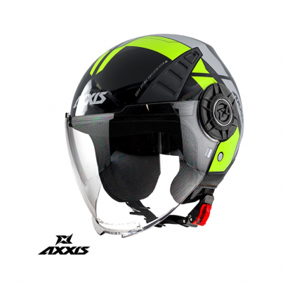 Casca Axxis model Metro Cool B3 galben fluor mat (open face)