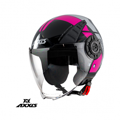 Casca Axxis model Metro Cool B8 roz fluor mat (open face)