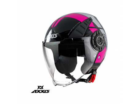 Casca Axxis model Metro Cool B8 roz fluor mat (open face)