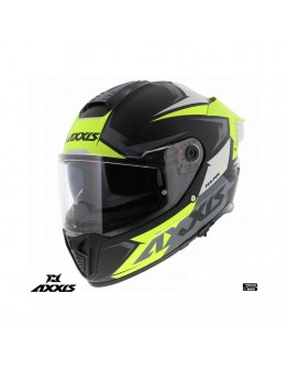 Casca integrala Axxis Hawk SV Judge B3 galben fluor mat negru mat (ochelari soare integrati)