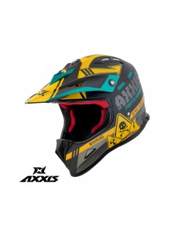 Casca off road Axxis model MX-Kids Wolverine B3 - Galben mat - pentru copii