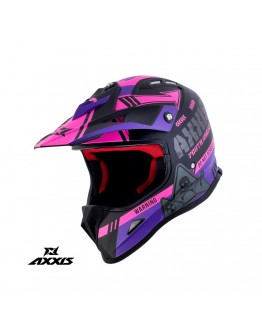 Casca off road Axxis model MX-Kids Wolverine B8 - Roz mat - pentru copii