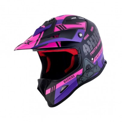 Casca off road Axxis model MX-Kids Wolverine B8 - Roz mat