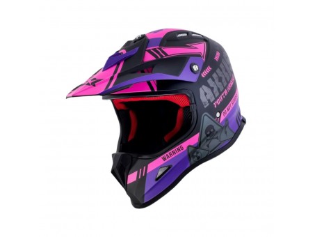 Casca off road Axxis model MX-Kids Wolverine B8 - Roz mat