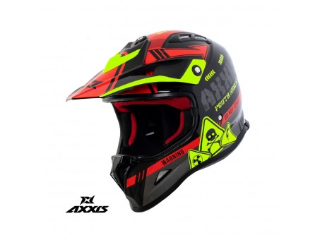 Casca off road Axxis model MX-Kids Wolverine B5 - Rosu lucios – pentru copii