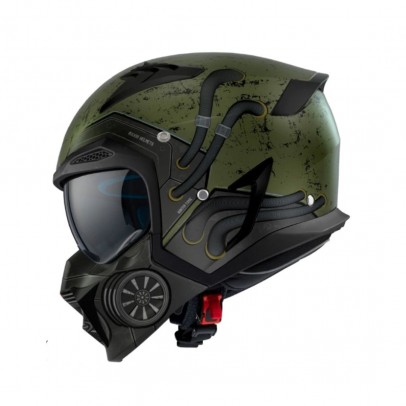 Casca Axxis model Hunter SV Toxic C6 verde mat (ochelari soare integrati)