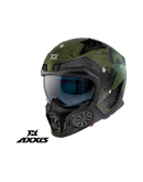 Casca Axxis model Hunter SV Toxic C6 verde mat (ochelari soare integrati)