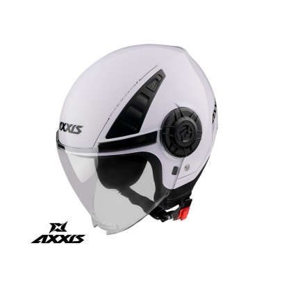 Casca Axxis model Metro S A0 alb lucios (open face) – omologare noua ECE 22.06