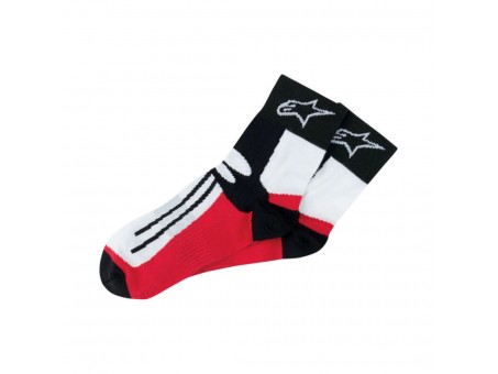 Sosete ALPINESTARS RACING ROAD SOCKS Short - Negru/Rosu