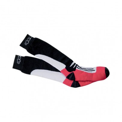 Sosete ALPINESTARS RACING ROAD SOCKS LONG - Negru/Alb/Rosu