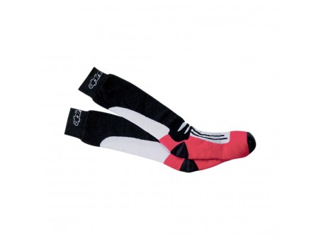 Sosete ALPINESTARS RACING ROAD SOCKS LONG - Negru/Alb/Rosu