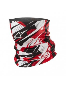 Protectie gat Alpinestars BLURRED Neck Tube - Negru/Alb/Rosu