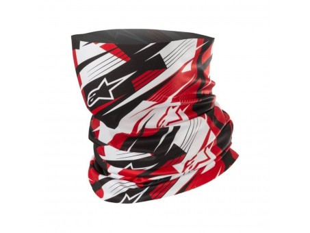 Protectie gat Alpinestars BLURRED Neck Tube - Negru/Alb/Rosu