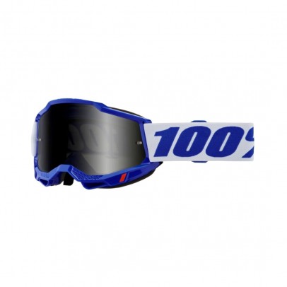 Ochelari 100% Accuri 2 Enduro Moto Blue - Albastru/Alb cu lentila fumurie