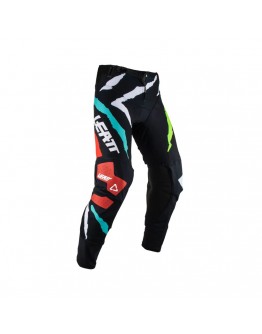 Pantaloni LEATT 5.5 IKS Tiger - Negru/Alb/Verde/Rosu