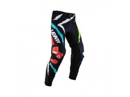 Pantaloni LEATT 5.5 IKS Tiger - Negru/Alb/Verde/Rosu