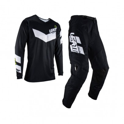 Set LEATT Moto Ride Kit 3.5 (Tricou + Pantaloni) - Negru/Alb