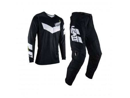 Set LEATT Moto Ride Kit 3.5 (Tricou + Pantaloni) - Negru/Alb