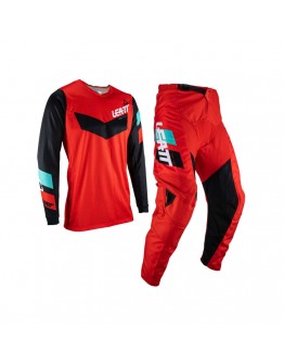 Set LEATT Moto Ride Kit 3.5 (Tricou + Pantaloni) - Rosu/Negru/Albastru