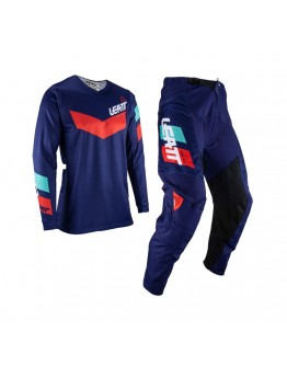 Set LEATT Moto Ride Kit 3.5 (Tricou + Pantaloni) - Albastru/Rosu