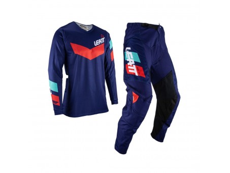 Set LEATT Moto Ride Kit 3.5 (Tricou + Pantaloni) - Albastru/Rosu